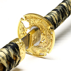 Сувенирное оружие «Катана», чёрные ножны, золотистая обмотка, 102 см - фото 8641536