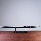 Сувенирное оружие "Катана Хизока" 100 см, клинок 60 см, чёрная, на подставке - Фото 4