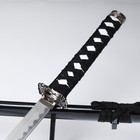 Сувенирное оружие "Катана Хизока" 100 см, клинок 60 см, чёрная, на подставке - фото 8641557
