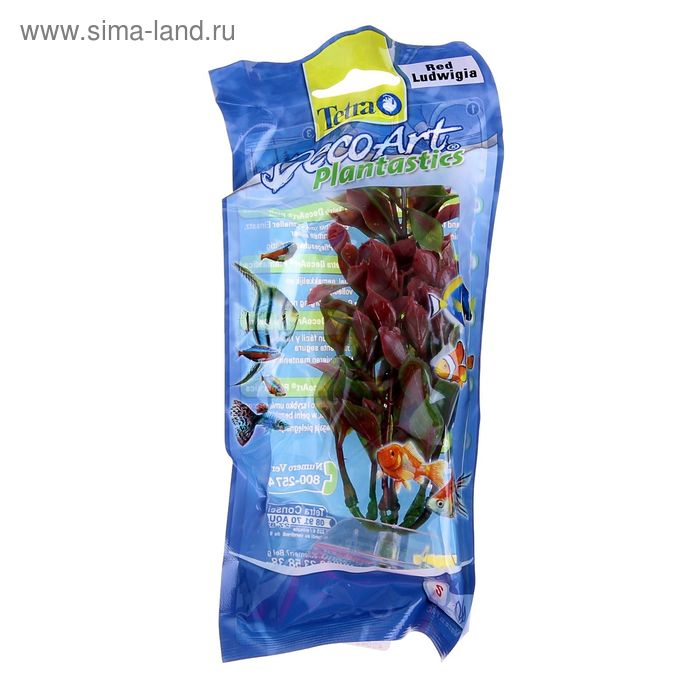 Растение пластиковое Людвигия красная (Red Ludvigia) 23см,  TetraPlantastics® - Фото 1
