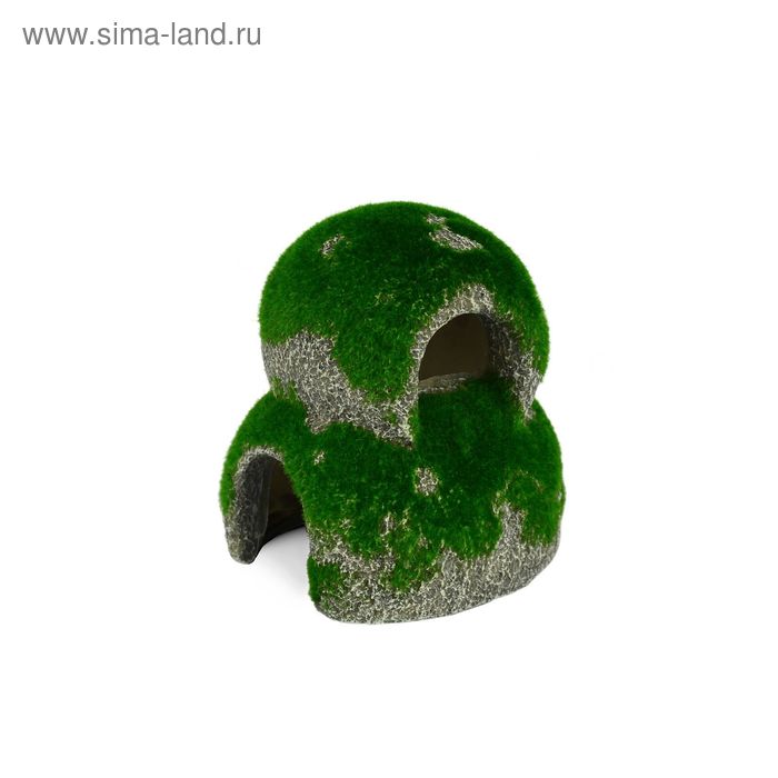 Декорация пластиковая Prime Нерестовик с мхом двойной 9.2х8.2х9.5см - Фото 1