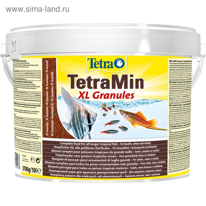 Корм TetraMin XL Granules для рыб, крупные гранулы, 10 л., 3,7 кг - Фото 1