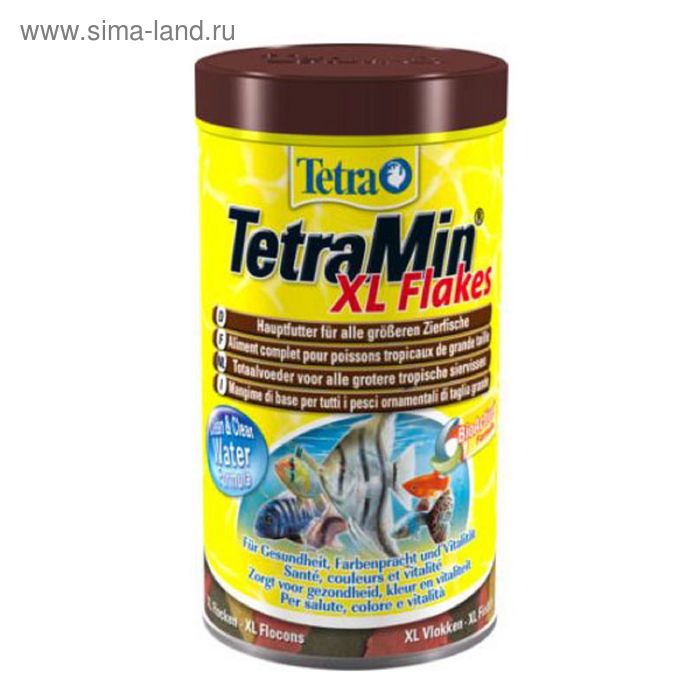 Корм TetraMin XL для крупных декоративных рыб, крупные хлопья, 1 л. - Фото 1