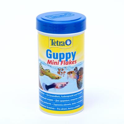 Корм TetraGuppy для рыб, для гуппи, хлопья, 250 мл.