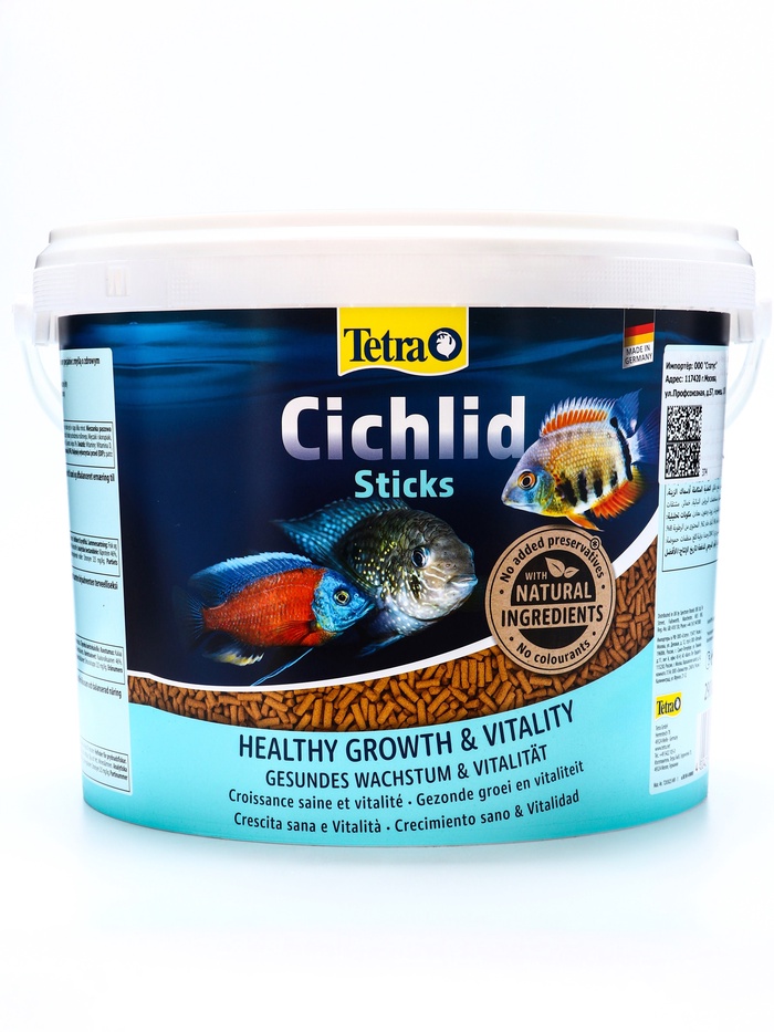 Корм Tetra Cichlid Sticks для рыб, гранулы, 10 л. 2.9 кг - Фото 1