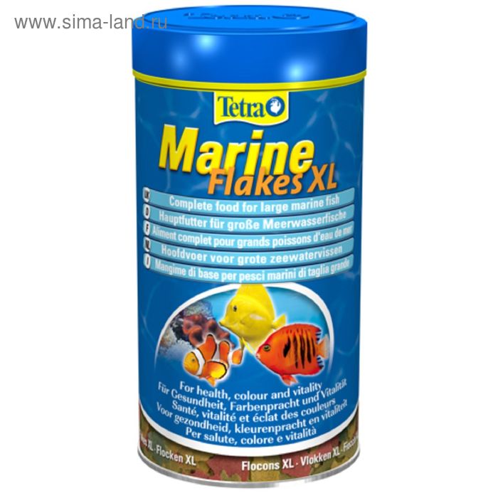 Корм TetraMarin Flakes XL для морских рыб, крупные хлопья, 500 мл, 80 г - Фото 1