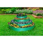 Клумба гибкая, 4 яруса, d = 40–60–80–100 см, высота бортика 48 см, зелёная - Фото 2