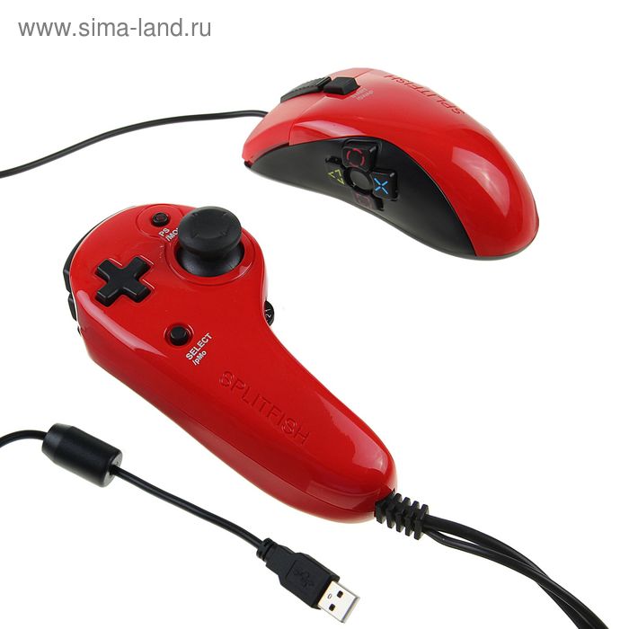 Игровой контроллер с мышью проводной Frag FX Piranha, для PS3, красный - Фото 1