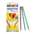Карандаши пластиковые 12 цветов GIOTTO Elios Tri, 7.5/3.3 мм, трёхгранные - Фото 1