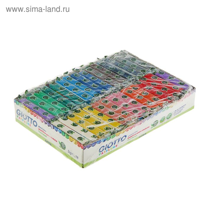 Пластилин мягкий 15 цветов*50г GIOTTO Patplume (30 штук) (пищевые красители) 512000 - Фото 1