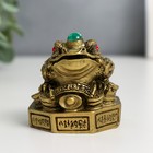 Нэцкэ фигурка «Жаба на Ба-гуа», полистоун, под бронзу, 5.8×5.8×6.6 см - Фото 2