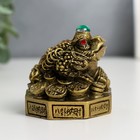 Нэцкэ фигурка «Жаба на Ба-гуа», полистоун, под бронзу, 5.8×5.8×6.6 см - Фото 3