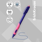 Ручка шариковая ErichKrause ErgoLine Kids Ultra Glide, первоклассника, эргономичный держатель, корпус Soft-touch, узел 0.7 мм, чернила синие, микс 1865854 - фото 1812990