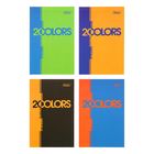 Блокнот А7, 48 листов на клею 2COLORS, трехцветный блок - Фото 1