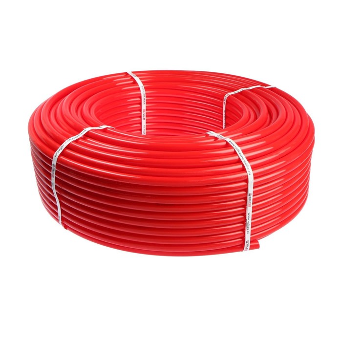 Труба из полиэтилена VALFEX, PE-RT, d=20х2 мм, бухта 100 м, для теплого пола, красная