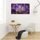 Картина модульная на подрамнике "Сиреневый цветок" 2шт-74*29 см, 2 шт-29*29 см, 60*105 см - Фото 2