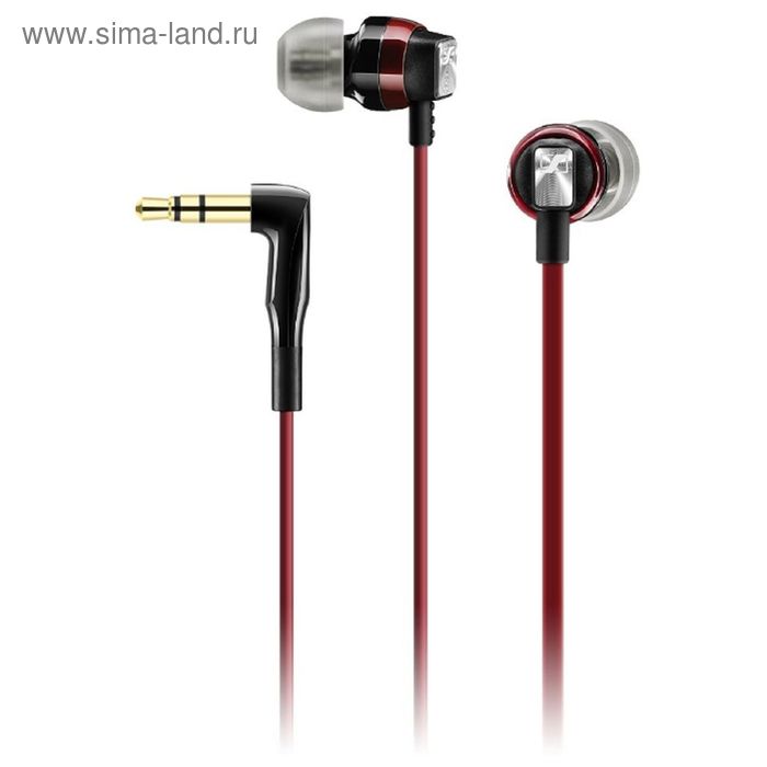 Наушники Sennheiser CX 3.00, вкладыши, провод 1.2 м, красно-черные - Фото 1