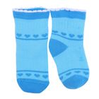 Носки детские плюшевые ПЛС112-2363, цвет светло-бирюзовый, р-р 11-12 - Фото 1