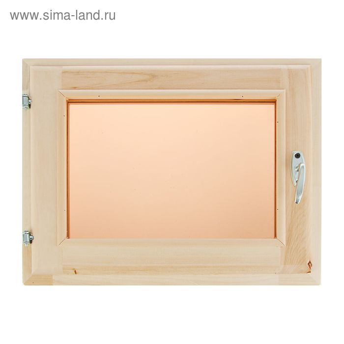Окно, 40×50см, двойное стекло, тонированное, из липы - Фото 1