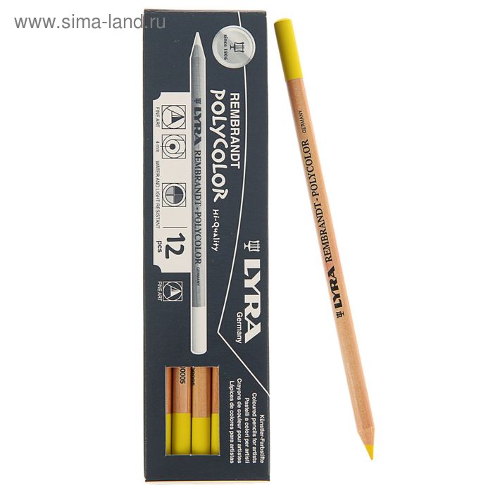 Карандаш художественный цветной LYRA Rembrandt Polycolor L2000005 Lemon Cadmium - Фото 1