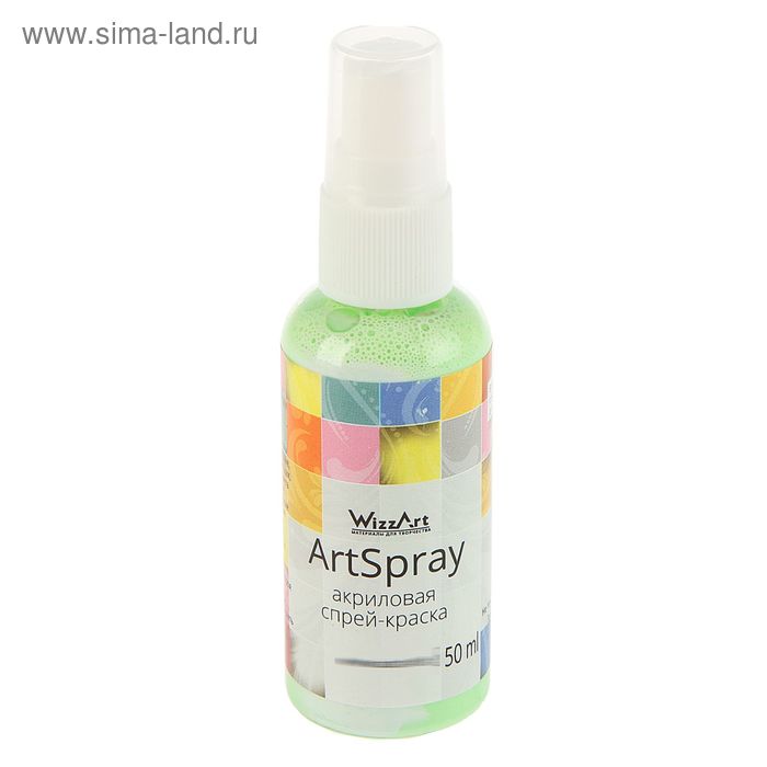 Спрей-краска 50 мл WizzArt Spray Салатовый ST19.50, морозостойкий - Фото 1