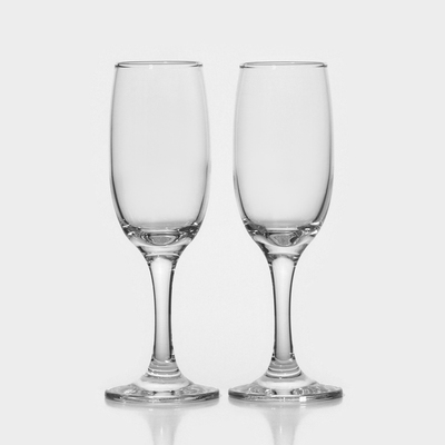 Набор стеклянных бокалов для шампанского Bistro, 190 мл, 2 шт