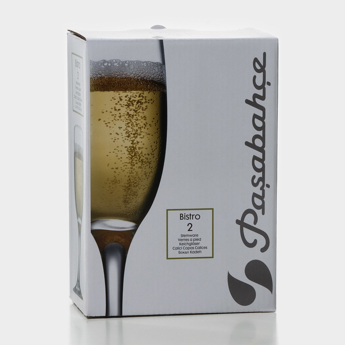 Набор стеклянных бокалов для шампанского Bistro, 190 мл, 2 шт - фото 1908291878