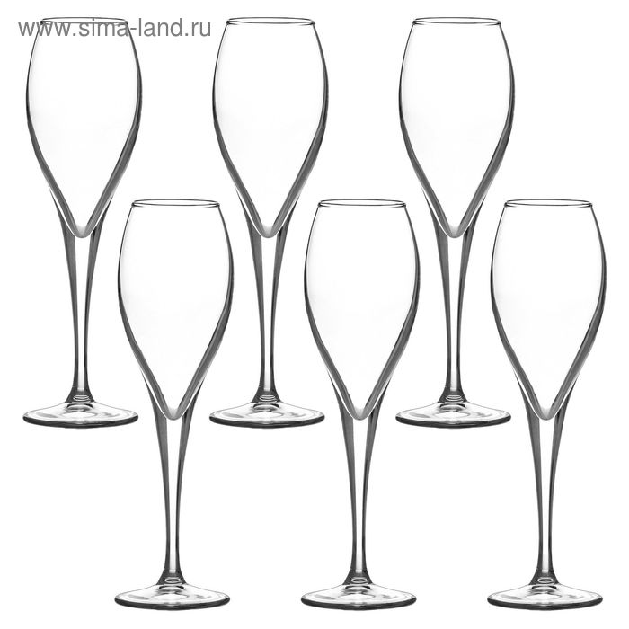 Набор бокалов для шампанского Monte Carlo, 195 мл, 6 шт - Фото 1