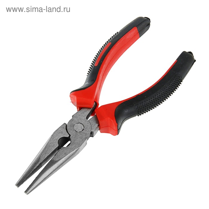 Длинногубцы ЛОМ, шлифованные, двухкомпонентные рукоятки, 160 мм - Фото 1