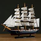 Корабль сувенирный средний «Фугас», борта тёмные с белой полосой, 45х50х9 см, микс - Фото 2