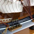 Корабль сувенирный средний «Фугас», борта тёмные с белой полосой, 45х50х9 см, микс - Фото 9