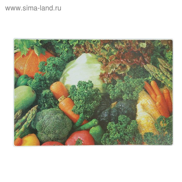 Доска разделочная стеклянная Доляна «Богатый урожай», 30×20 см - Фото 1