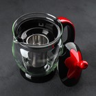 Чайник стеклянный заварочный «Цветок», 1,2 л, с металлическим ситом, цвета МИКС - Фото 3