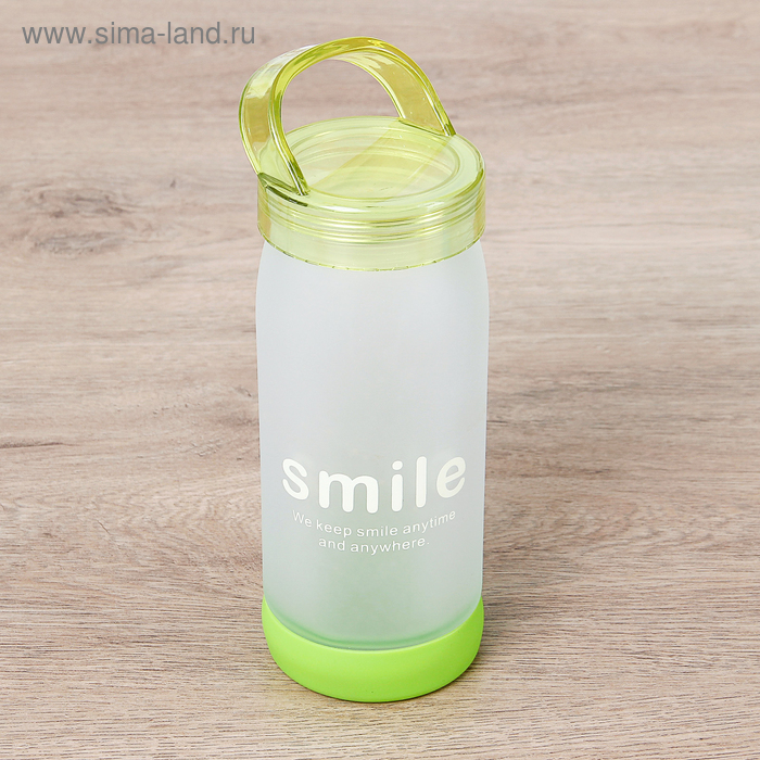 Бутылка питьевая 400 мл «День улыбок», цвета МИКС - Фото 1