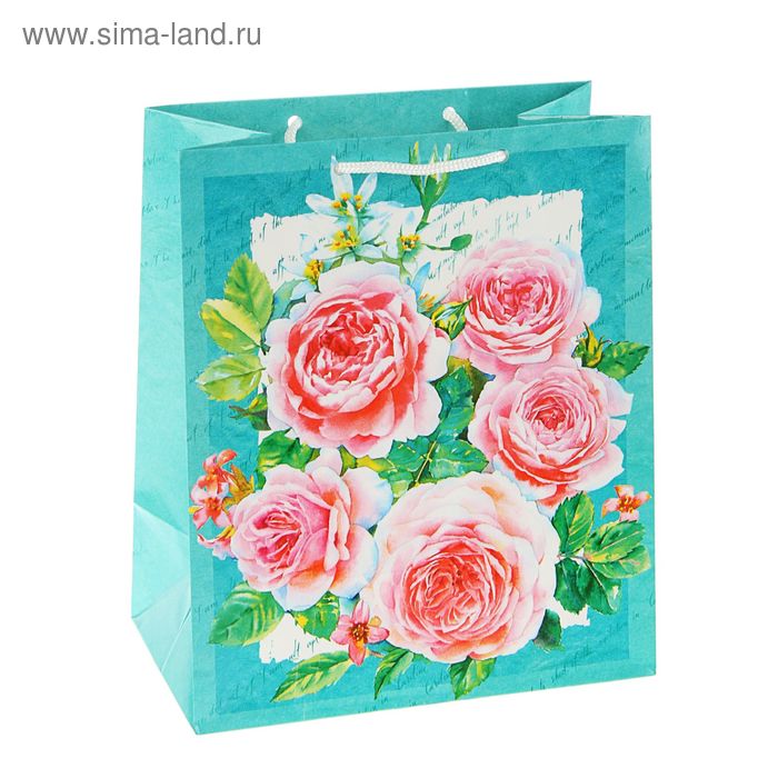Пакет подарочный "Розовый сад", 24 х 20.3 х 11.5 см - Фото 1