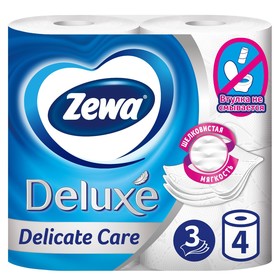 Туалетная бумага Zewa Deluxe Delicate Care, 3 слоя, 4 шт. 1914027