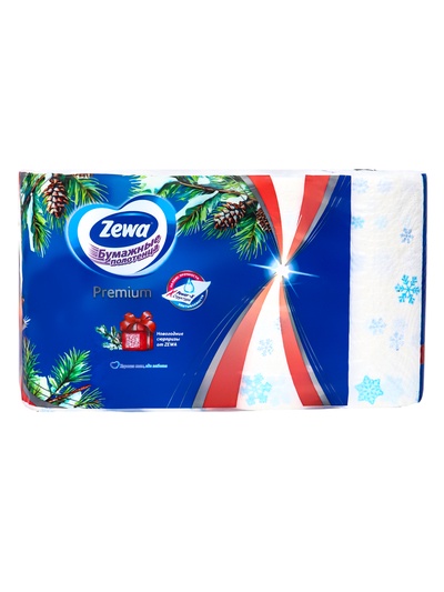 Бумажные полотенца Zewa Premium Decor, 2 слоя, 4 шт.