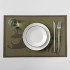 Салфетка сервировочная на стол Fresh coffee, 45×30 см, цвет зелёный - Фото 1