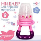 Ниблер M&B «Доченька», с силиконовой сеточкой, розовый - Фото 1