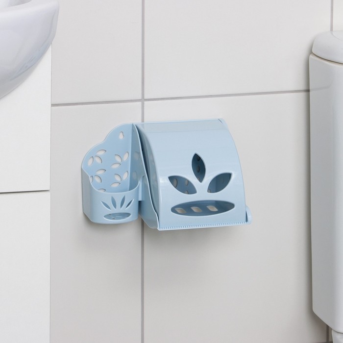 Держатель для туалетной бумаги и освежителя воздуха, цвет МИКС - Фото 1