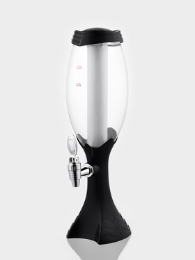 Башня пивная «Вавилон», 2 л, колба для льда, подсветка, батарейки Ag10, пластик, чёрная