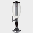 Башня пивная «Вавилон стиль», 3 л, колба для льда, подсветка, батарейки CR=2032, пластик, коричневая - Фото 1