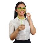 Трубочка для коктейля "Круглые очки", цвет салатовый - Фото 1