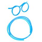 Трубочка для коктейля "Круглые очки", цвет голубой - Фото 2