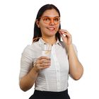 Трубочка для коктейля "Круглые очки", цвет оранжевый - Фото 1