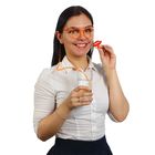 Трубочка для коктейля "Круглые очки с губами", цвета МИКС - Фото 1