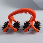 Массажёр «Дуга с шипами», универсальный, 16 колёс, 16 × 10 × 8,5 см, цвет оранжевый/чёрный - Фото 3