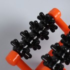 Массажёр «Дуга с шипами», универсальный, 16 колёс, 16 × 10 × 8,5 см, цвет оранжевый/чёрный - Фото 5