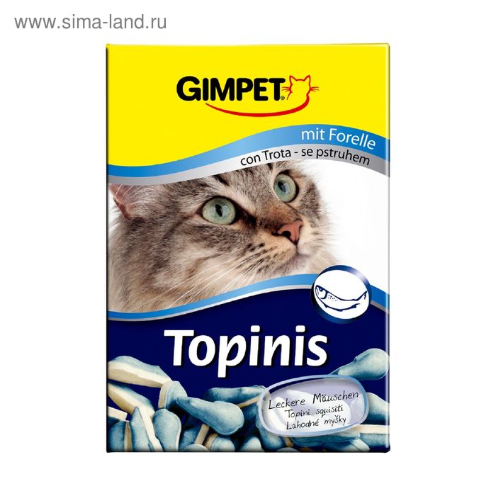 Лакомство для кошек Gimpet "Мышки" с форелью и таурином, 70 шт, 85 г - Фото 1