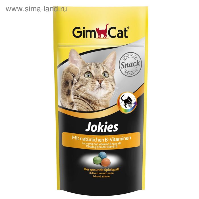 Лакомство для кошек Gimcat "JOKIES" комплекс вит. В, 40 г - Фото 1